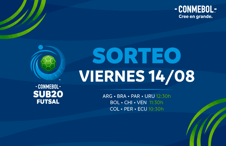 Sorteo de Grupos para la CONMEBOL Sub20 Futsal 2026