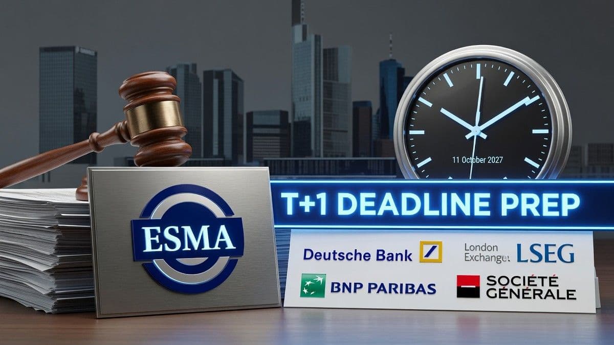 ESMA pide preparativos finales para los plazos de liquidación T+1
