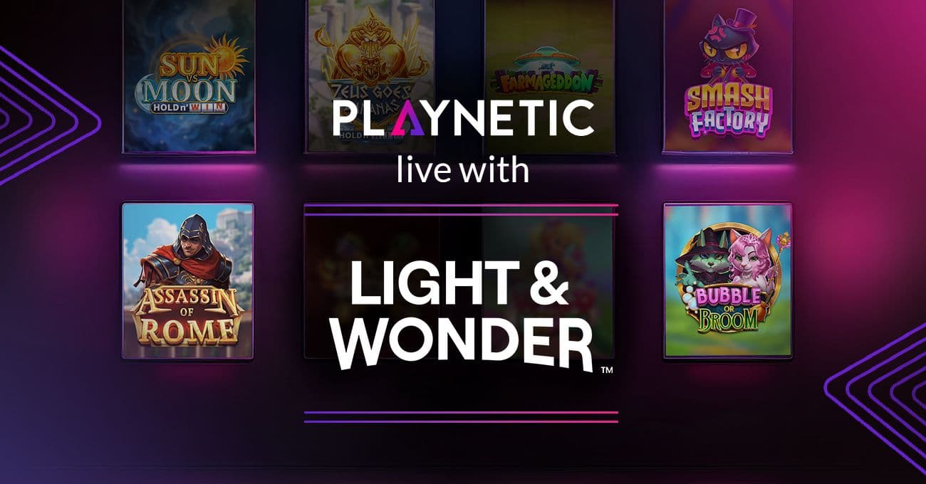Illustration of a Playnetic casino game on the Light & Wonder platform