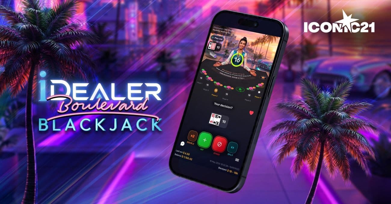 ICONIC21 Expands AI-Powered RNG Portfolio With iDealer Boulevard Blackjack Launch