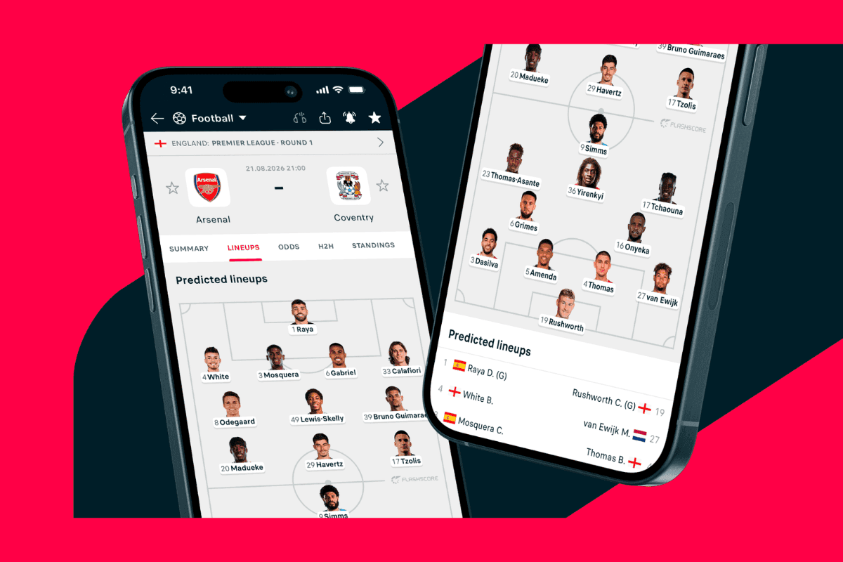 Flashscore Moves Six More Leagues to Human-Edited Predicted Line-Ups