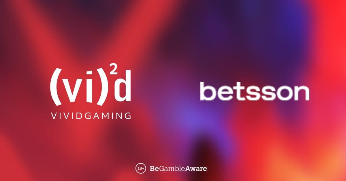 Vivid Gaming and Betsson logos connected, symbolising slot portfolio distribution across digital casino brands