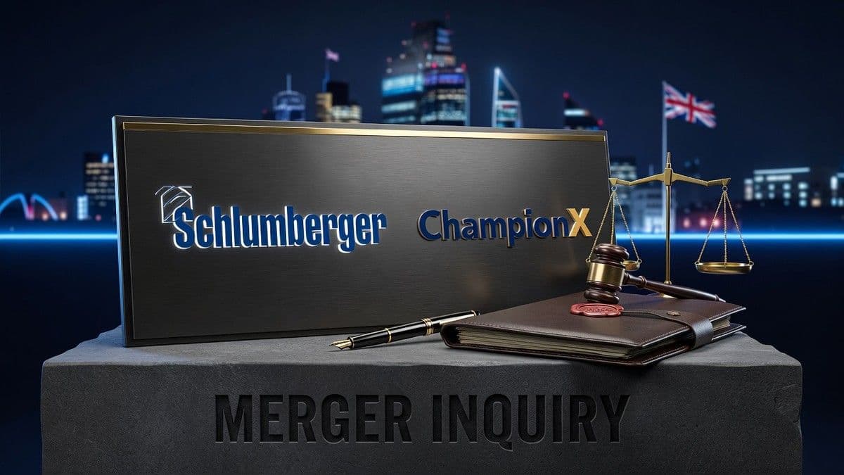 Documentos de fusión de Schlumberger y ChampionX y fallo de la CMA en una oficina regulatoria del Reino Unido.