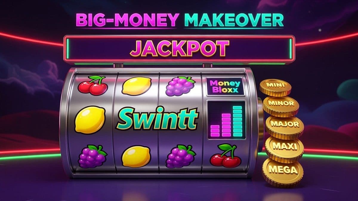 Portada ilustrativa de Fresh Fruit Deluxe Money Bloxx mostrando rodillos con símbolos de frutas y jackpots destacados