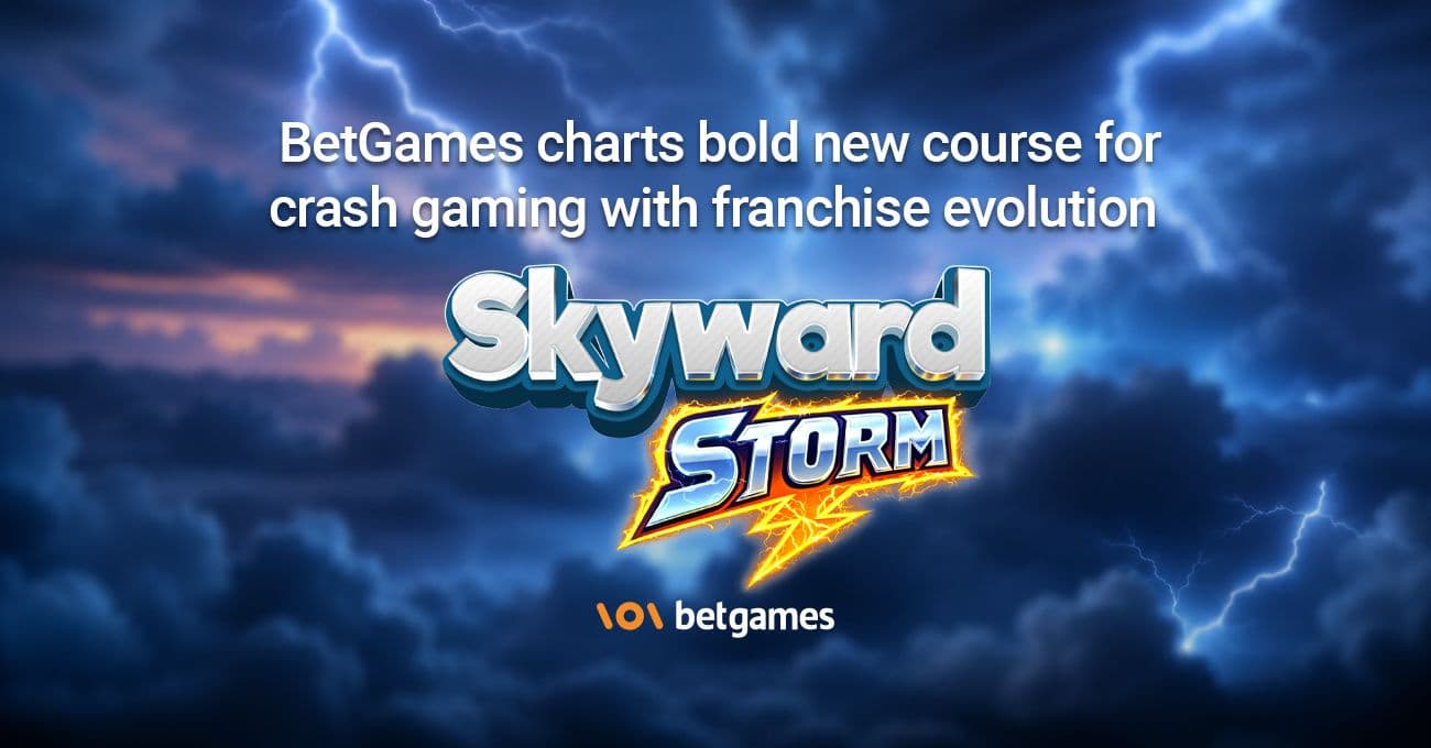Pantalla de juego de Skyward Storm con interfaz de apuestas múltiples, indicadores de Lightning y opción Safe Altitude