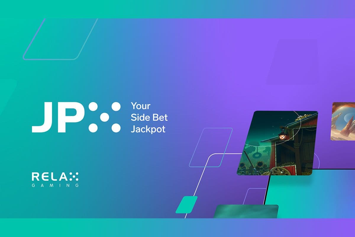 Ilustración de la interfaz de casino con un jackpot JPX personalizado y elementos de branding del operador.