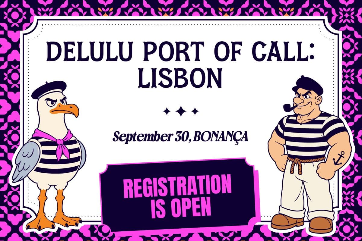 Bonança restaurant set with nautical decor and DELULU Gaming branding for exclusive C-level iGaming event in Lisbon