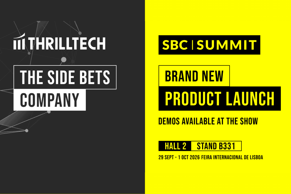ThrillTech stand and presentation of side betting product at SBC Summit Lisboa 2026