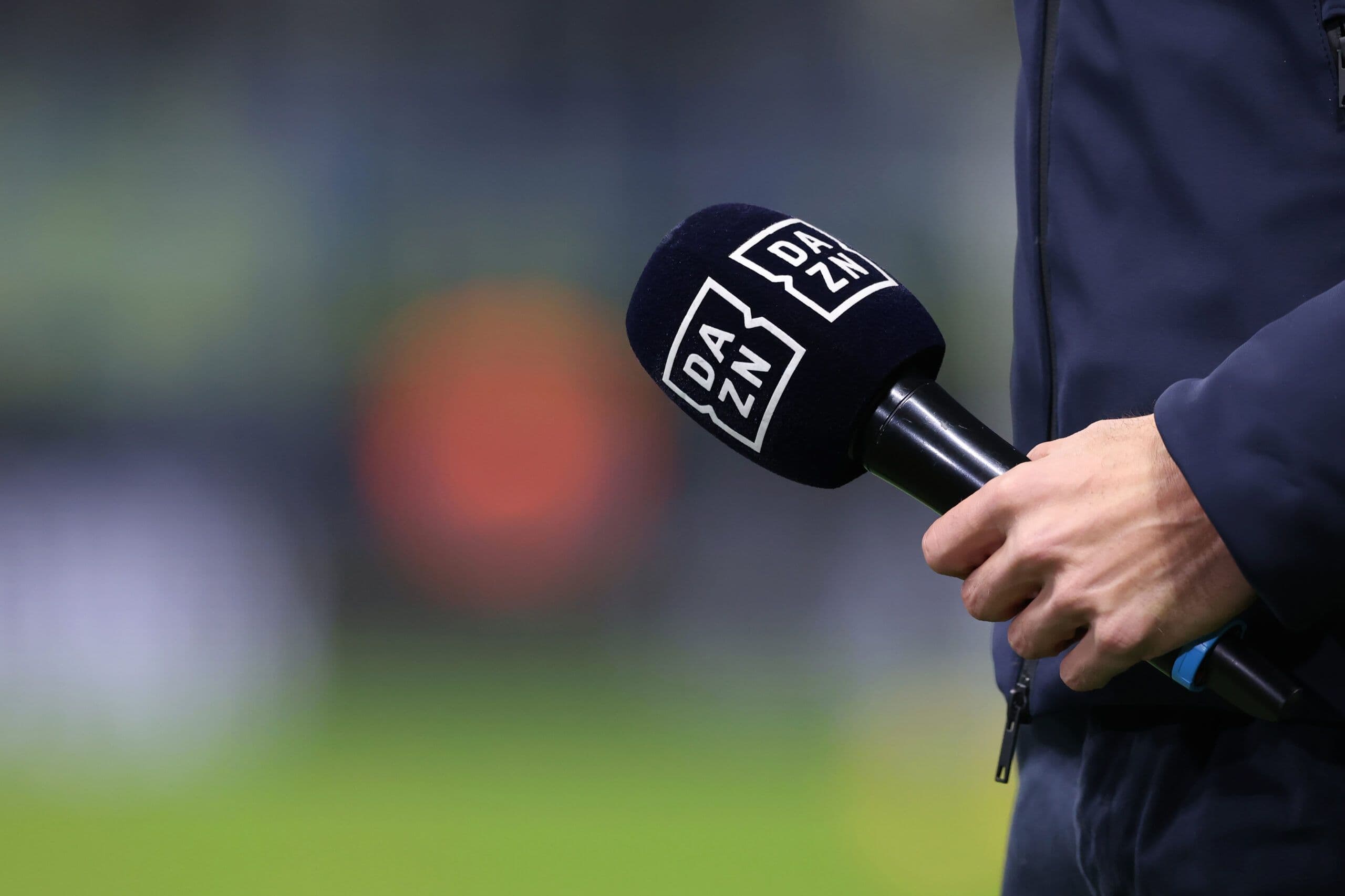 Editorial photo of Alex Gersh and DAZN's logo with a finance graphic overlay, highlighting DAZN executive changes