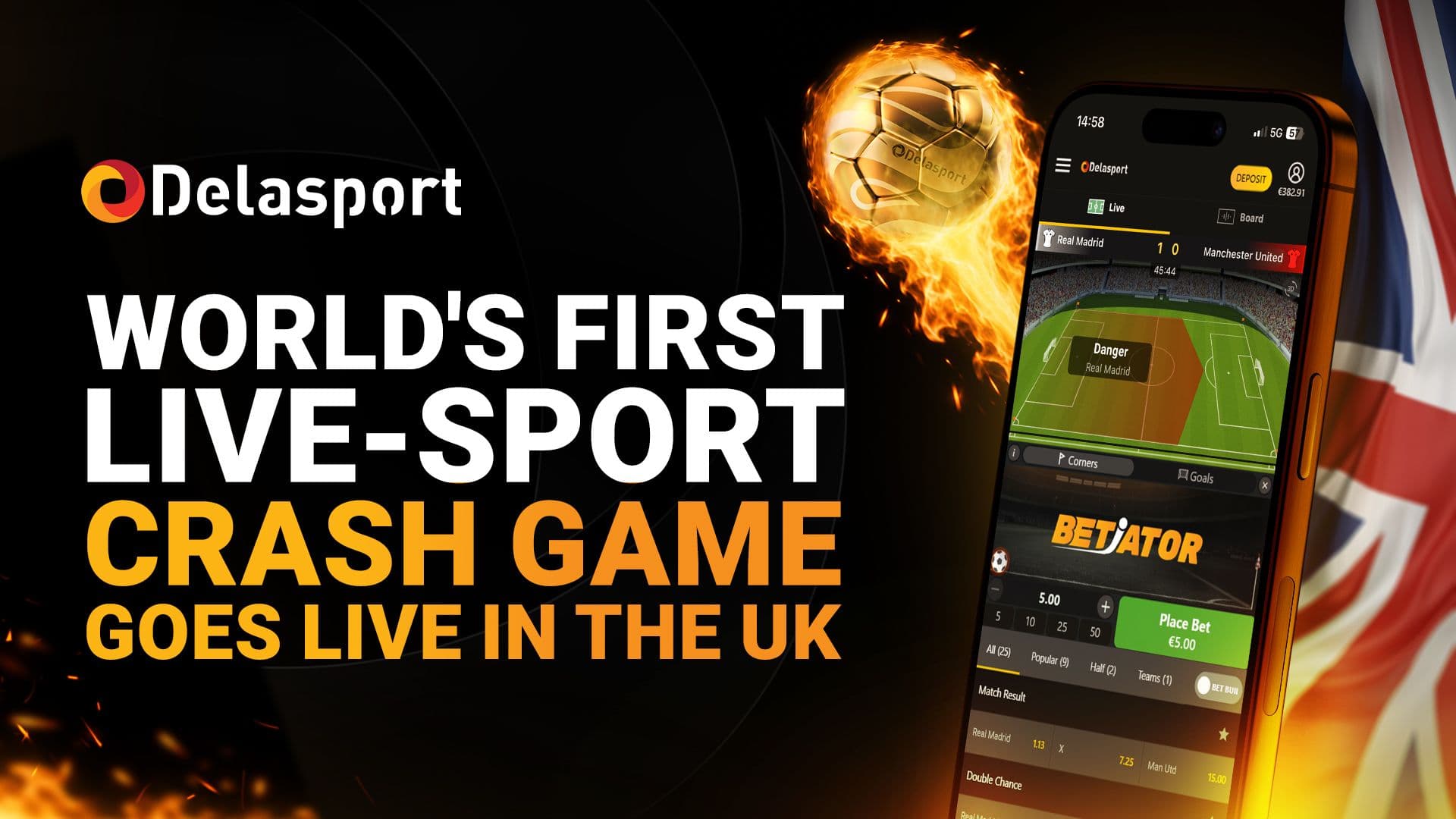 Delasport lanza Betiator, el primer crash game deportivo, certificado y activo en Reino Unido