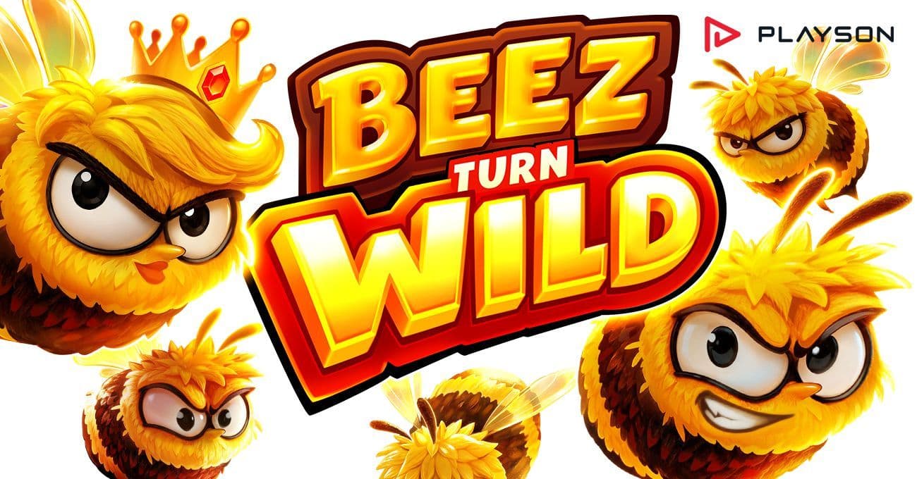 Screenshot of Playson Beez Turn Wild slot featuring Hive-triggered Free Spins modes and Wild symbols