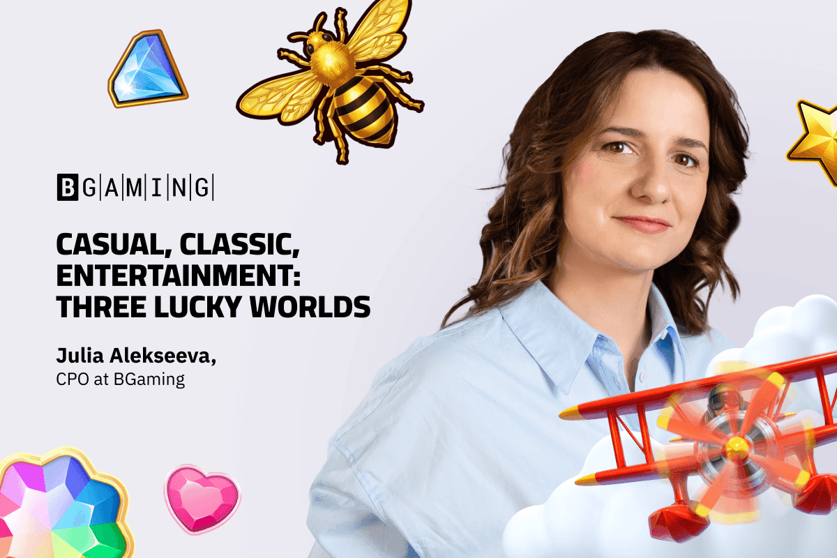 Concepto de Tres Mundos de Juegos de BGaming ilustrado a través de casino digital, máquinas tragamonedas y entornos de streaming