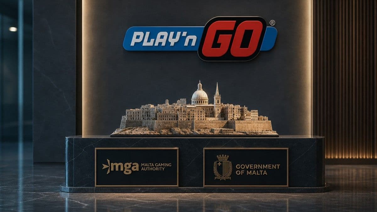 Play’n GO company logos and compliance documents across Malta, UK, and Gibraltar jurisdictions