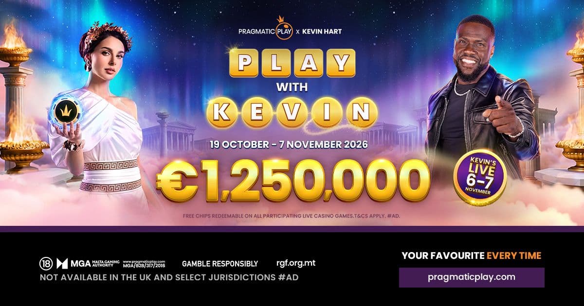 Pragmatic Play Announces €1.25M Kevin Hart Prize Drop and Live Casino Events