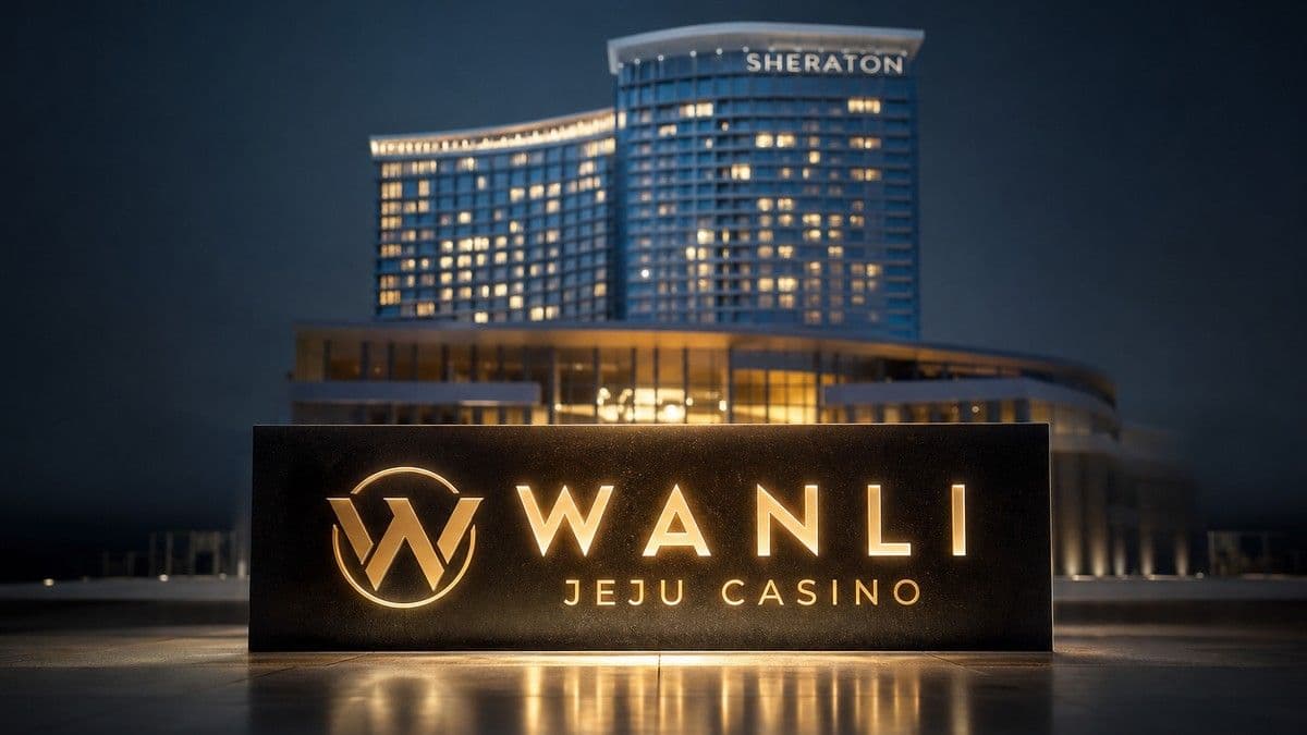 Exterior artist rendering of Sheraton Jeju Hotel and adjacent WanLi Jeju Casino on Jeju Island