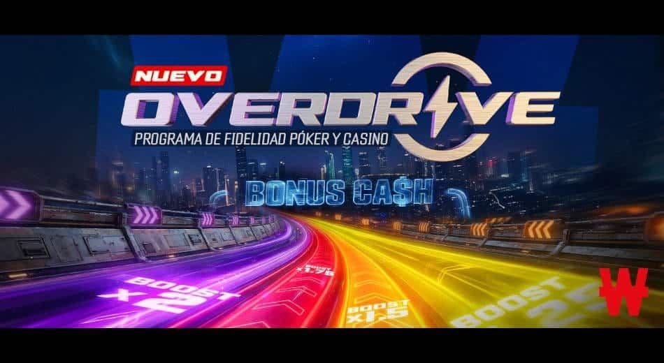 Interfaz de la aplicación de Winamax mostrando progreso de bonos y Boosts activos en póker y casino