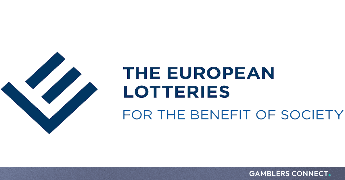 Statement document on a desk titled European Lotteries with a Brussels backdrop and icons for prediction markets and blockchain