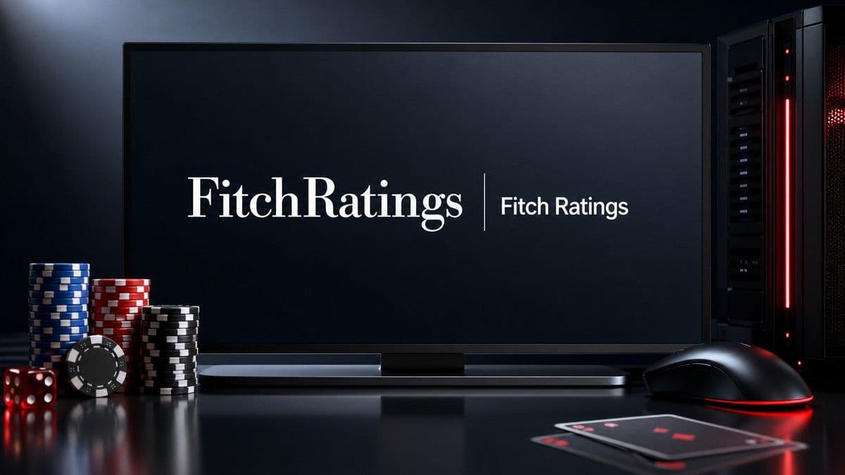 Fitch Ratings report summary with headlines about capex, leverage and downgrades over a map of Asia-Pacific markets