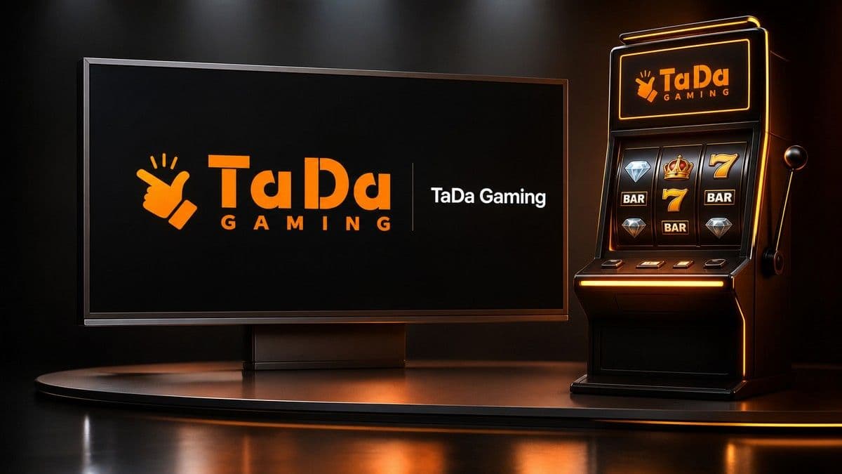 TaDa Gaming stand at G2E Las Vegas 2026 showing Fortune Zombie: Dark City demo and attendees engaging with the game