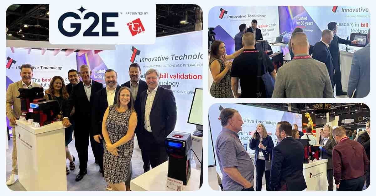 Innovative Technology Americas enrolment kiosk and NV4000 Spectral on display at G2E 2026 in Las Vegas