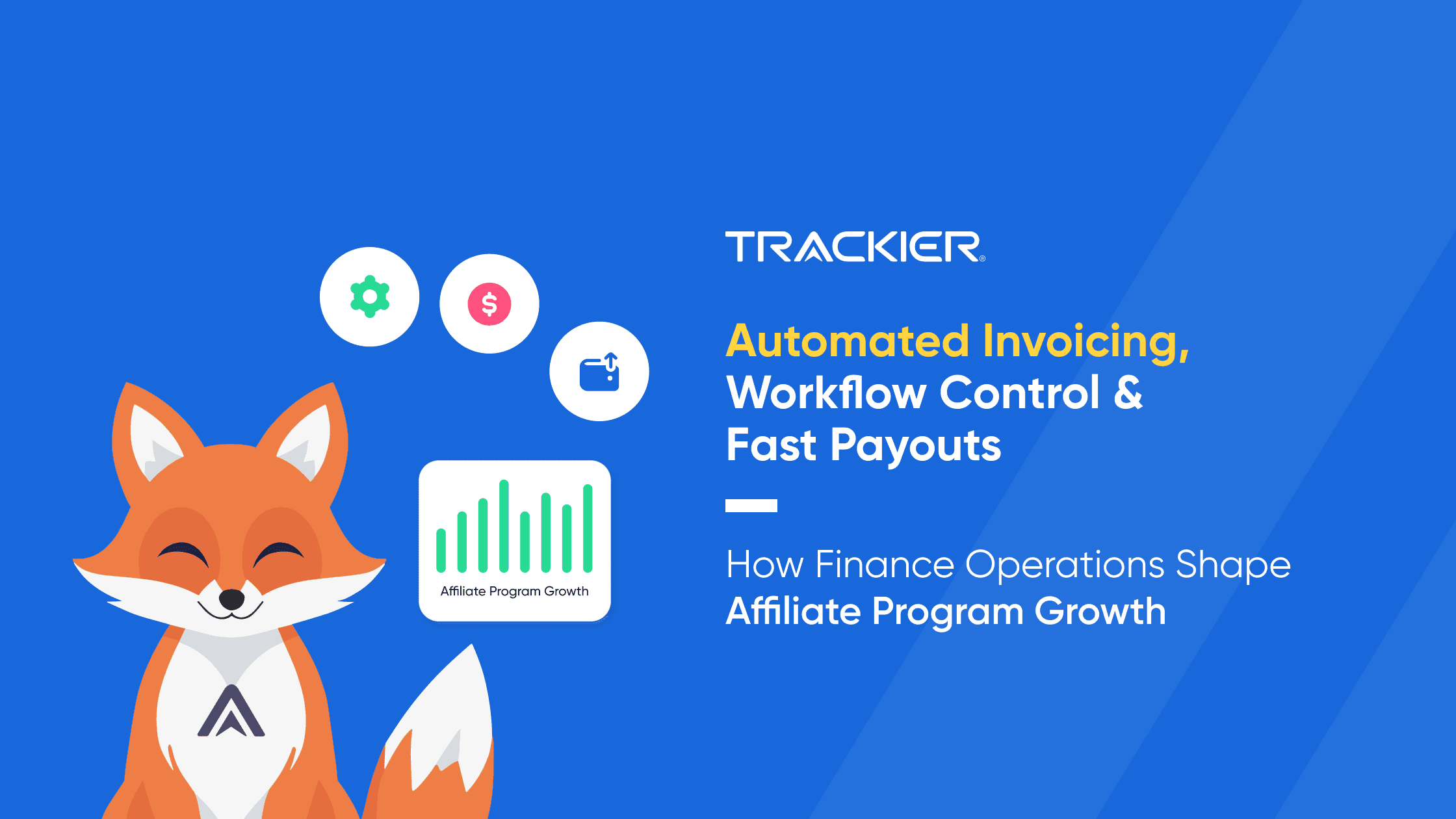 Cover graphic for Trackier whitepaper showing platform analytics and traffic screening icons over global markets