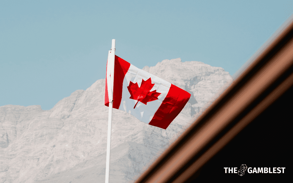 Illustration of Alberta regulatory documents and a list of approved iGaming operators on a digital screen