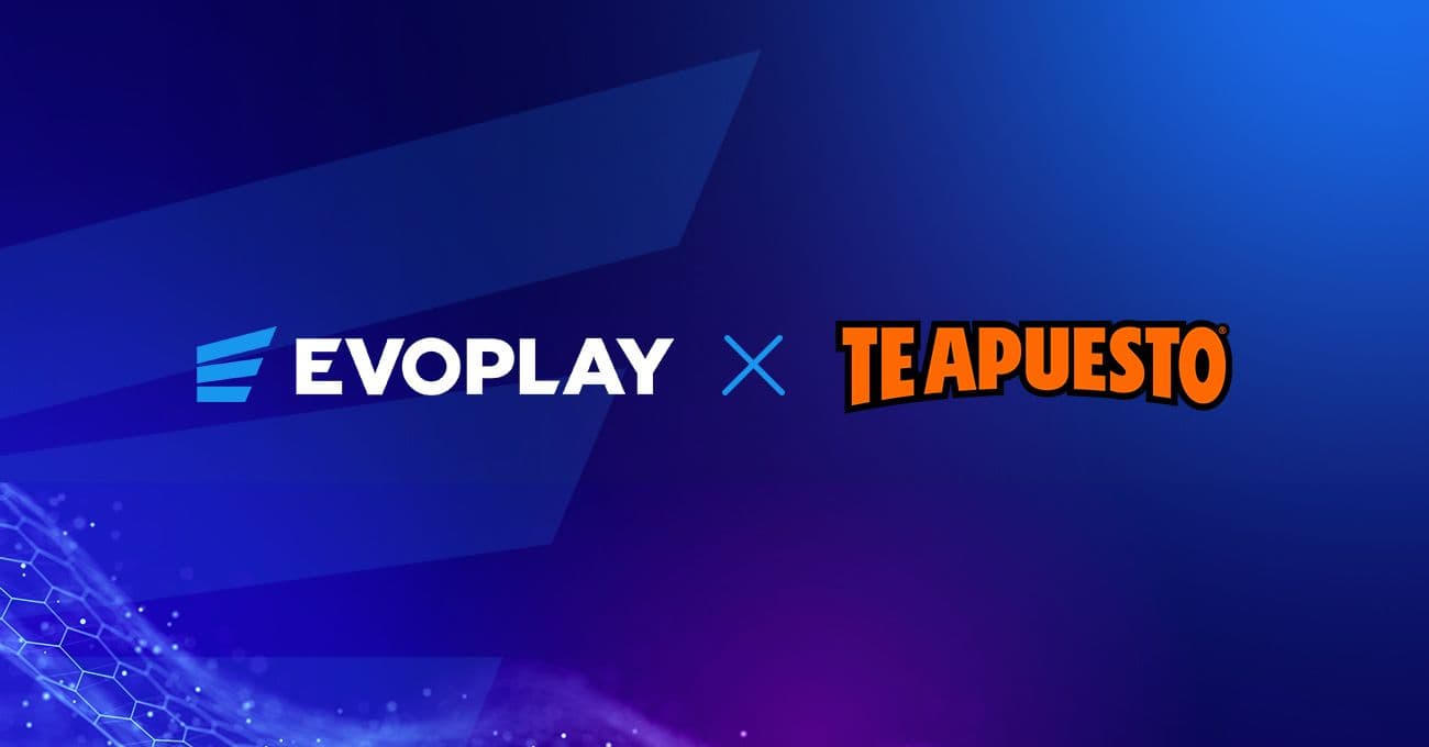 Evoplay and Te Apuesto logos beside game art from Penalty Shoot-out and 3 Crowns on a neutral background