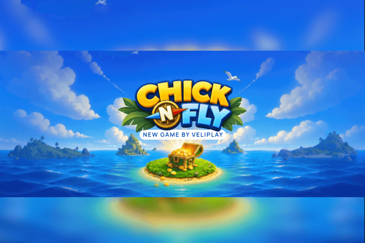 Pantalla del juego Chick'N'Fly mostrando un multiplicador en aumento y símbolos de jackpot