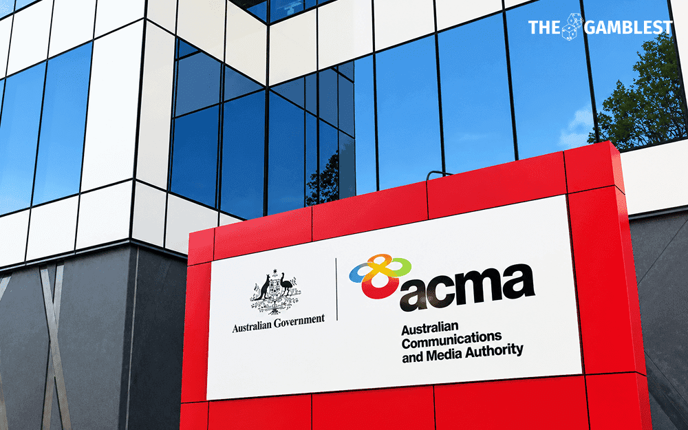 Regulatory document and a microphone illustrating Australian advertising restrictions for gambling promotions in 2027