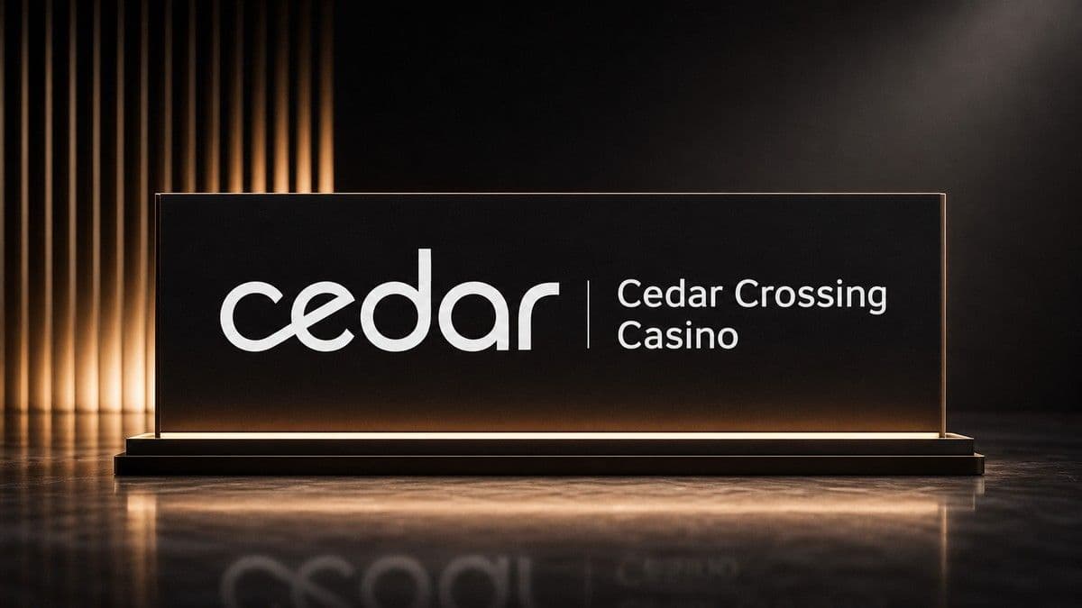 Fachada y área de juego interior planeada para Cedar Crossing Casino en Cedar Rapids con máquinas tragamonedas
