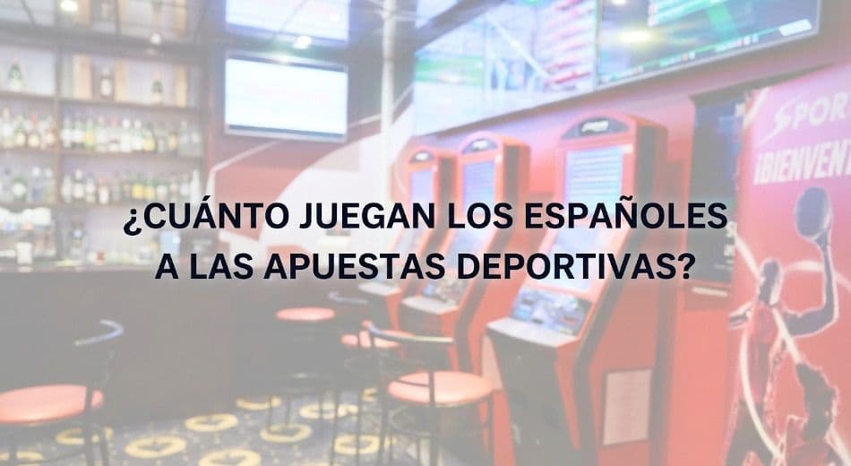 Personas en un establecimiento de apuestas presenciales en España, interior con terminales y cartelería