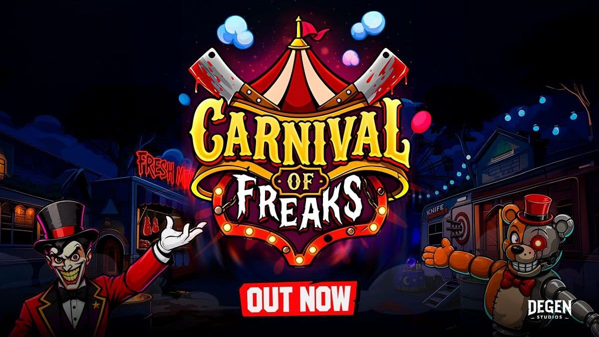 DEGEN Studios launches Carnival of Freaks slot with 20,000x max win