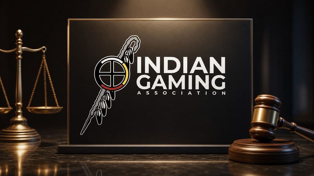 Tribal leaders at a conference table in Williamsburg, Virginia discussing prediction market gambling and Tribal sovereignty