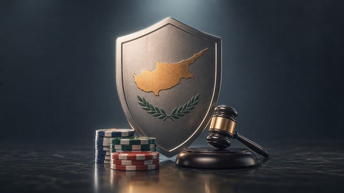 Conference stage in Cyprus showing regulator and delegates discussing AI, enforcement and safer gambling