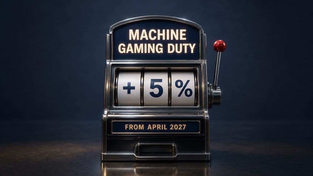 UK raises Machine Gaming Duty by five percentage points from April 2027