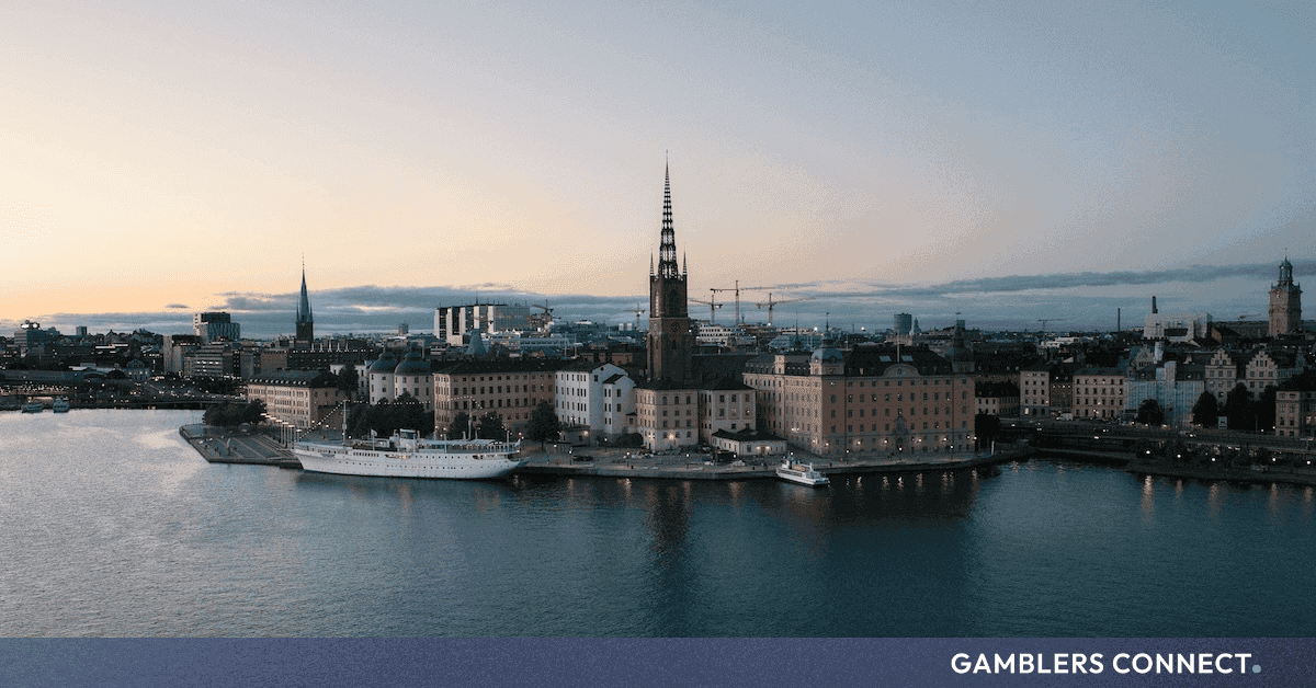 Swedish Gambling Authority notice on a plain background announcing prohibition against an unlicensed operator