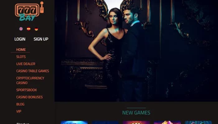 777bay Casino website screenshot