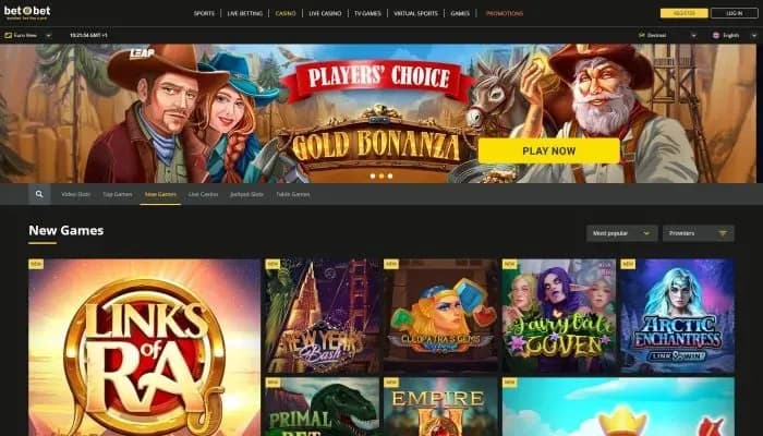 bet O bet Casino website screenshot