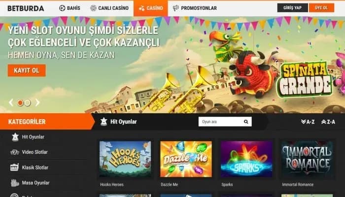 Betburda Casino website screenshot