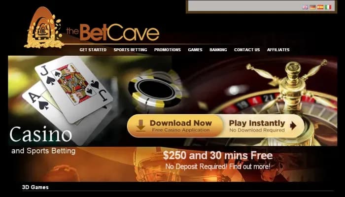 BetCave Casino website screenshot