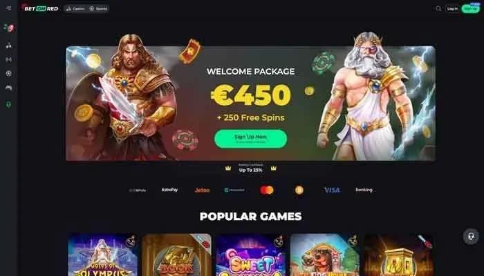 BetOnRed Casino website screenshot