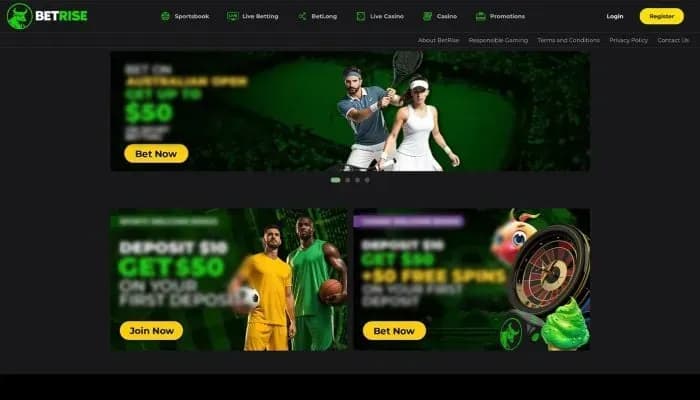 Betrise Casino website screenshot