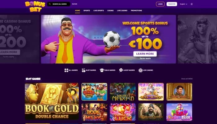 BonusBet Casino website screenshot