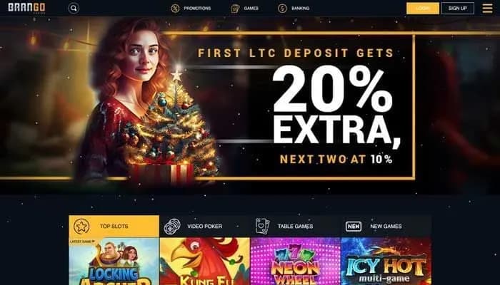 Brango Casino website screenshot