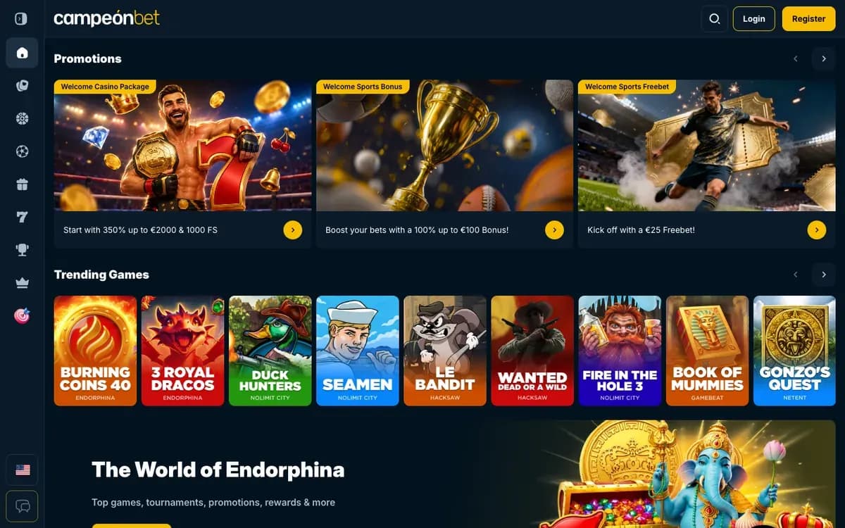 Campeonbet Casino website screenshot