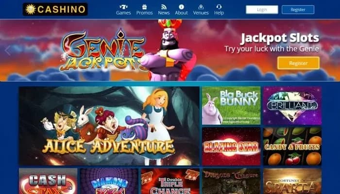 Cashino Casino website screenshot