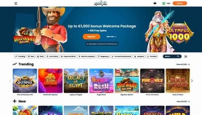Casiku Casino website screenshot
