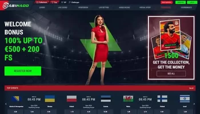 Casinado Casino website screenshot