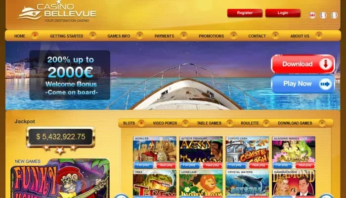 Casino Bellevue website screenshot