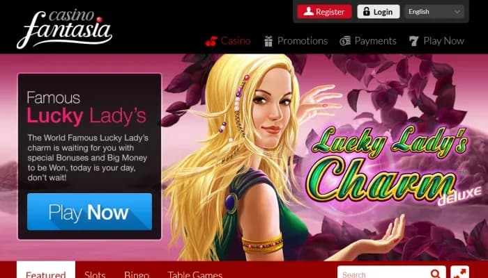 Casino Fantasia website screenshot